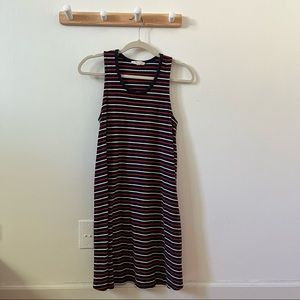 Madewell Highpoint Tank Dress in Navy White Red Stripe Sz S